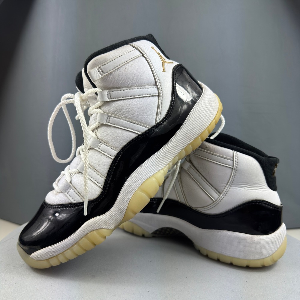 Jordan Air Jordan 11 Retro Youth 7Y White Black Gold Gratitude 378038-170